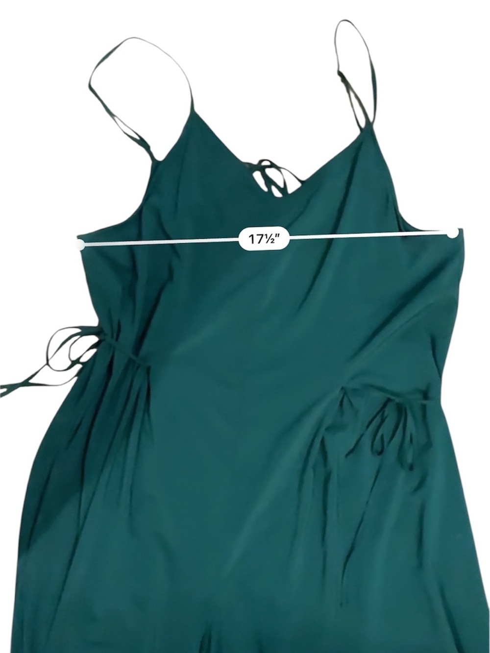 Athleta Teal Green Spaghetti-Strap Wide Leg Jumpsuit - Picture 7 of 9
